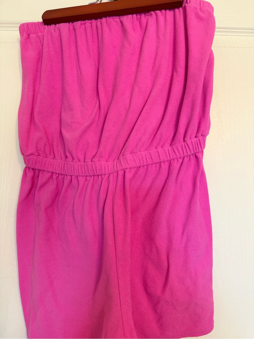 Roxy hot pink strapless beach romper